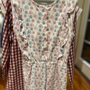 Floral and Checkered Kids Dress